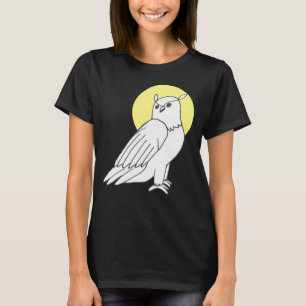 boshoedel met vogelillustratie t-shirt