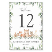 Boshoordieren Greenery Birthday Baby shower Kaart (Achterkant)