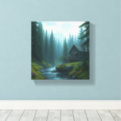 BOSHUT CANVAS AFDRUK (Insitu (Houten vloer))