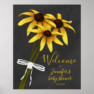 bosje wilde bloemen Black Eyed Susan baby shower Poster