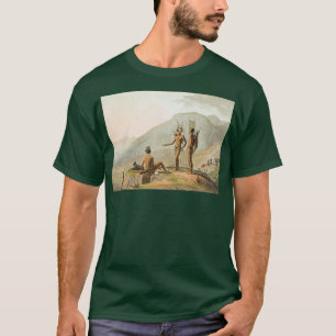 BOSJESMEN Bushmen HOTTENTOTS gewapend voor een uit T-shirt