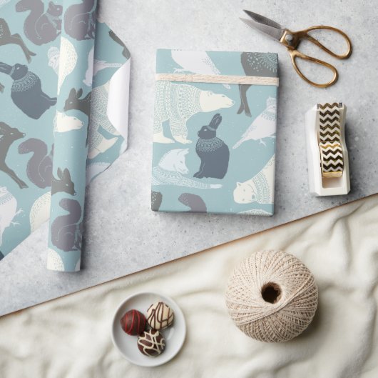 BoskerstBunny Fox Deer Beer Bird Squirrel Cadeaupapier (Crafts)