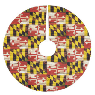 Boskirt van de vlag van Maryland, weed Kerstboom Rok