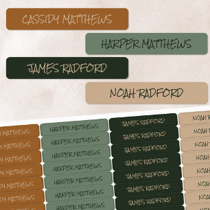 Boskleur Gecodeerde Pennen Naam Waterdicht Labels