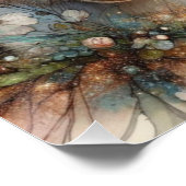 Bosland Aquarel Konijn Pastel Bloemen Pasen Perfect Poster (Hoek)