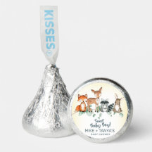 Bosland, baby shower snoep label.