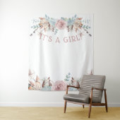 Bosland BOHO Virtuele Meisje Baby Shower Achtergro Wandkleed (In situ)