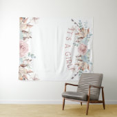 Bosland BOHO Virtuele Meisje Baby Shower Achtergro Wandkleed (In Situ (horizontaal))