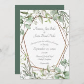 Bosland Botanische Eucalyptus Aquarel Bruiloft I Kaart (Voorkant / Achterkant)