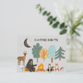 Bosland Dieren Campfire Nights Briefkaart (Staand voorkant)