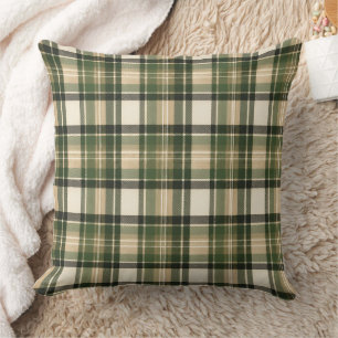 Bosland Groen Tartan Plaid Kussen