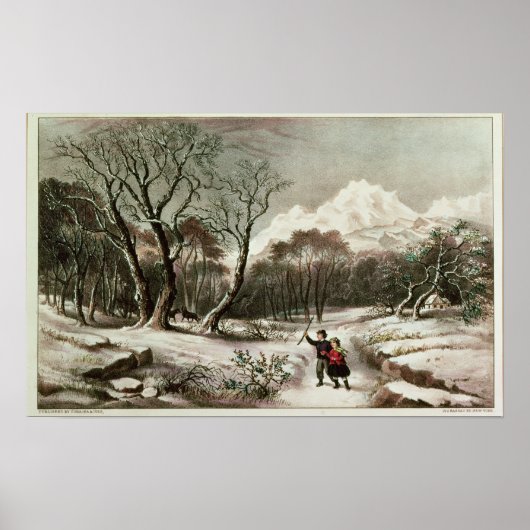 Bosland in de winter poster (Voorkant)