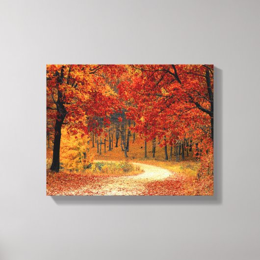 Bosland in Herfst Canvas Afdruk (Voorkant)