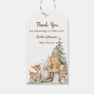 Bosland Neutrale Baby Shower Cadeaulabel