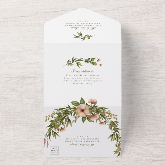 Bosland Tuin Trouwdag All In One Uitnodiging (Buitenkant)