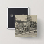 Bosland Vierkante Button 5,1 Cm (Voorkant /achterkant)