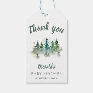 Bosland Watercolor Baby Shower Cadeaulabel