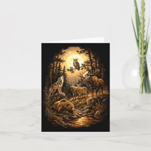 Bosland Wildlife Beer Wolf Eland Hert Uil Bos Kaart