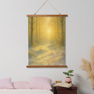 Boslandochtend – Licht door de Stilte Hangend Wandkleed