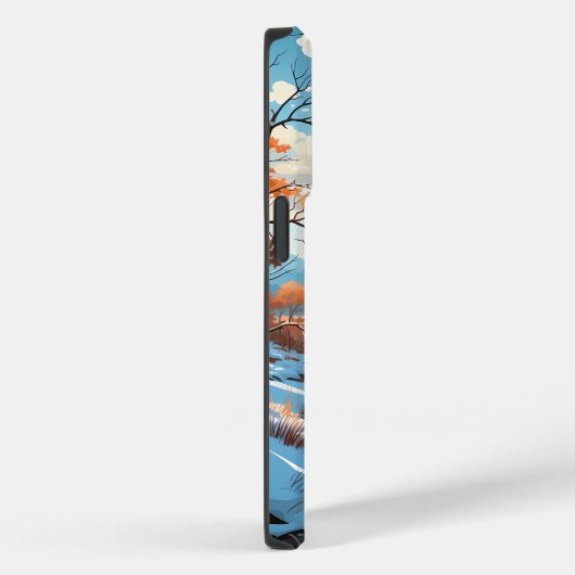 Boslandschap in het winterseizoen Case-Mate iPhone case (Achterkant / Rechts)