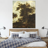 Boslandschap met een bosschuur, canvas afdruk (Insitu (Slaapkamer))