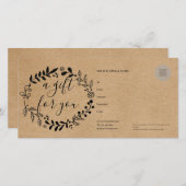 Boslandslinger Rustieke Kraft Cadeaubon (Voorkant / Achterkant)