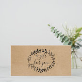 Boslandslinger Rustieke Kraft Cadeaubon (Staand voorkant)