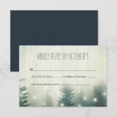 Boslichten | Rustieke bruiloft | RSVP Kaartje (Voorkant / Achterkant)