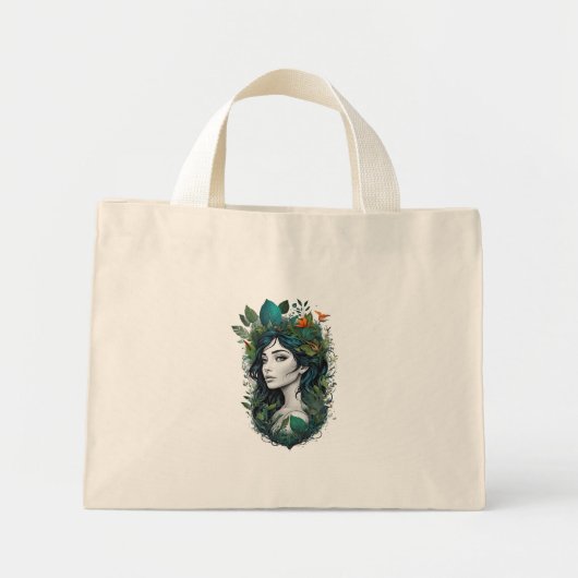 boslied mini tote bag (Voorkant)