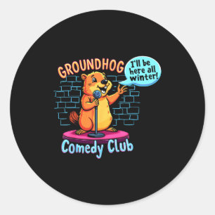 Bosmardag Komedie Stand-up Weer Sarcasme Vrouwen Ronde Sticker