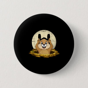 Bosmardag-schaduw grappige pop gelukkige Bosmardag Ronde Button 5,7 Cm
