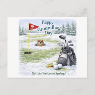 Bosmardag voor golfer feestdagenkaart