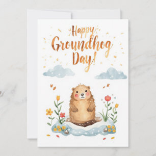 Bosmarddag aquarel feestdagenkaart