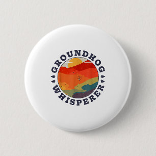 Bosmarmot Fluisteraar Retro Vintage Dier Ronde Button 5,7 Cm