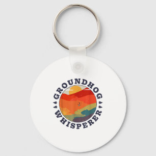 Bosmarmot Fluisteraar Retro Vintage Woodchuck Dier Sleutelhanger