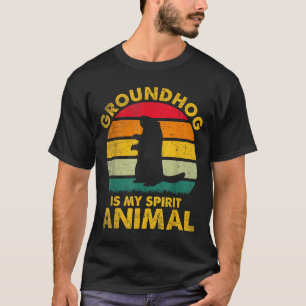Bosmarmot Is Mijn Geestdier Grappige Groundhog Day T-shirt