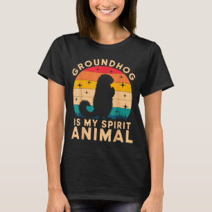 Bosmarmot Is Mijn Geestdier Houtchuck Bosmarmot T-shirt