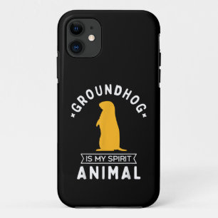 Bosmarmot is mijn spirituele dier Funny Woodchuck iPhone 11 Hoesje