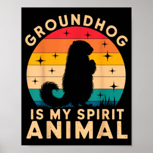 Bosmarmot Is Mijn Spirituele Dier Houtchuck Bosmar Poster