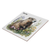 Bosmarmot tegeltje (Zijkant)