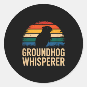 Bosmarmotfluisteraar Grappige Dierenliefhebber _1 Ronde Sticker