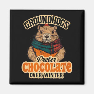 Bosmarmotten Prefereren Chocolade Boven Winter Feb Magneet