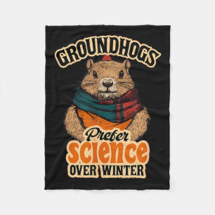 Bosmarmotten prefereren wetenschap boven winter fe fleece deken