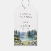 Bosmeer Wilde Bloem Bruiloft Cadeaulabel (Achterkant)