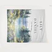 Bosmeer Wilde Bloemen Trouwfotobehang Wandkleed (Voorkant (horizontaal))