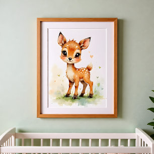 Bosmuurdecoratie voor kinderkamers – Herten Poster