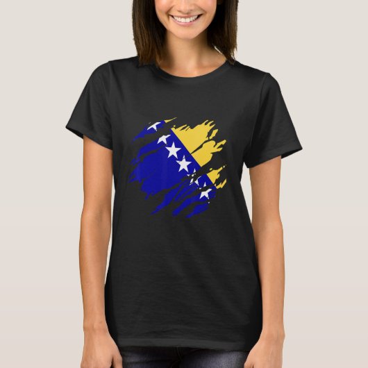 Bosnia Bosnian flag T-shirt (Voorkant)