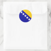 bosnia emblem classique rond autocollant (Sac)