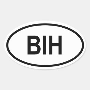 Bosnië en Herzegovina "BIH" Ovale Sticker