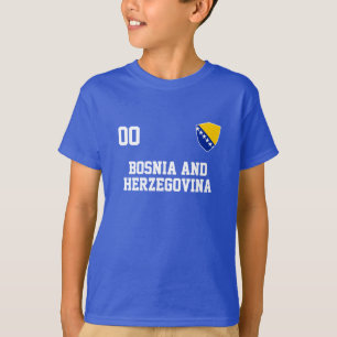 Bosnië en Herzegovina Custom Football Kinder Jerse T-shirt